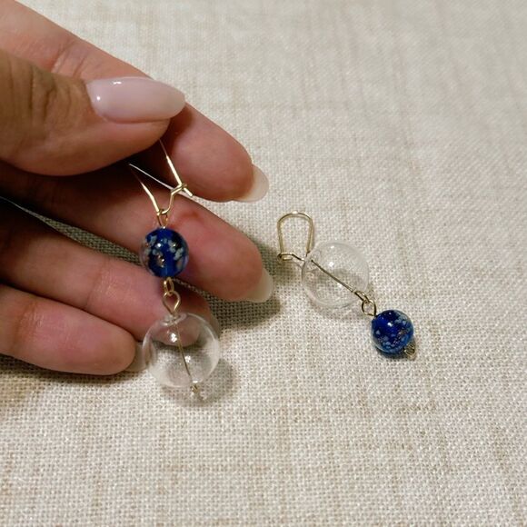 Crystal drop earrings M445 - Picture 3 of 4